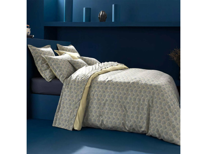 Housse de couette ÉVENTAILS ARGILE Garnier Thiebaut
