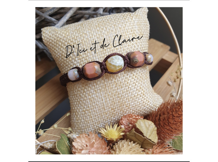 Bracelet Shamballa 4 perles tchèques 1 de verre