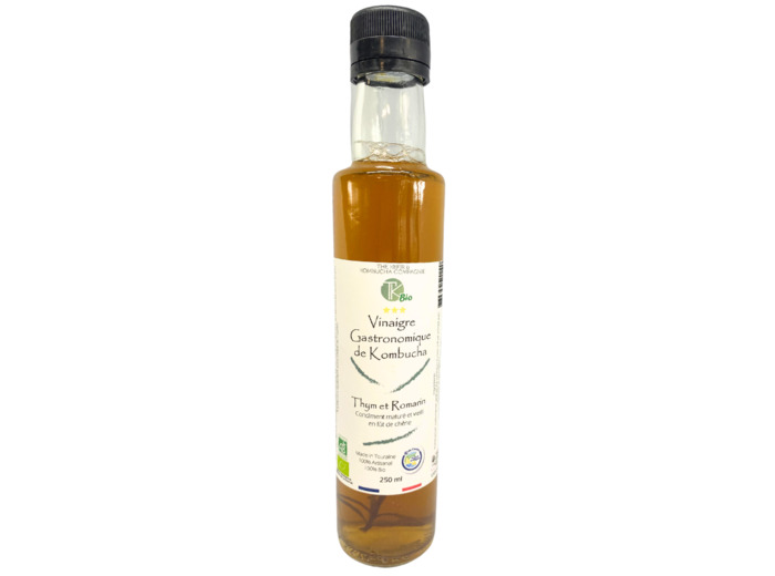 Le vinaigre gastronomique de Kombucha au Thym et Romarin