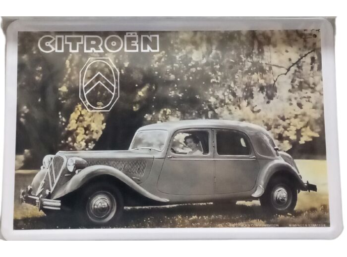 Plaque métal - Citroën Traction - 20 x 30 cm - Décoration vintage - Citroen