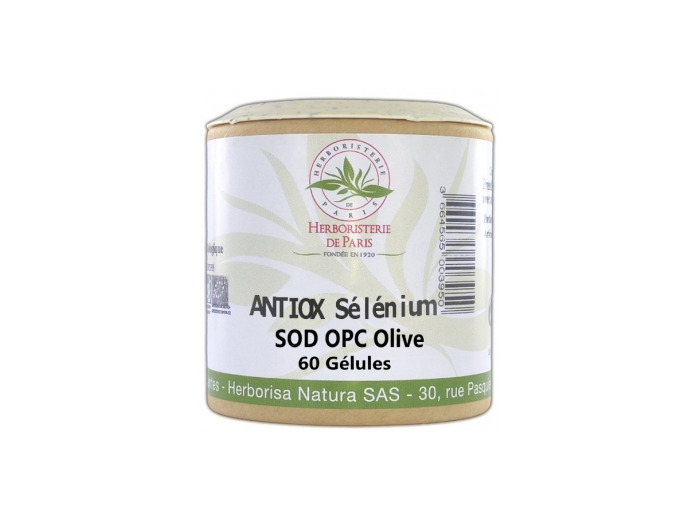 Antiox Spiruline Selenium SOD OPC Olivier 60 Gélules