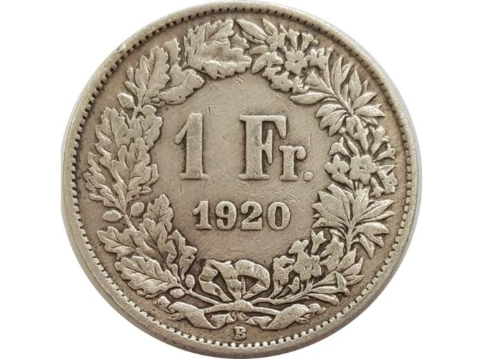 SUISSE 1 FRANC 1920 B TB