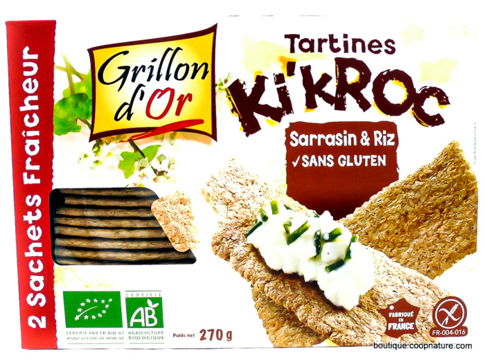 Tartines Ki'Kroc Sarrasin Riz Bio 270g