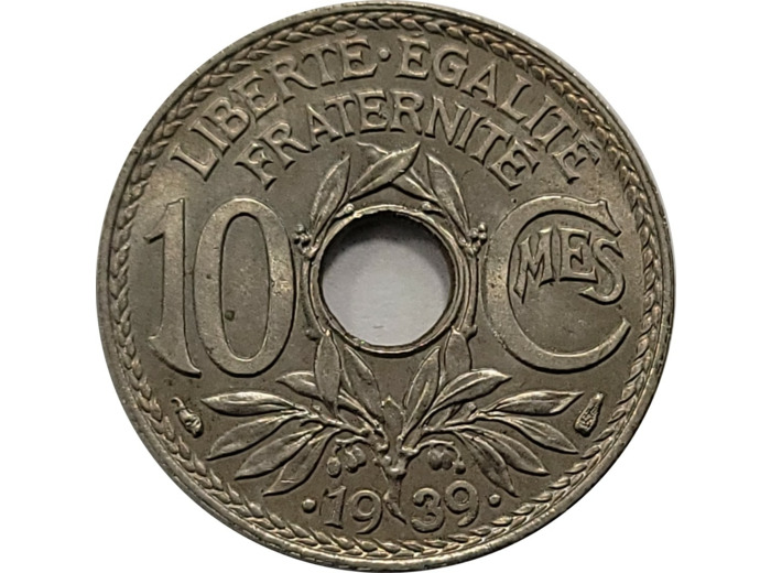 FRANCE 10 CENTIMES LINDAUER .1939. SUP/NC (G287) n1
