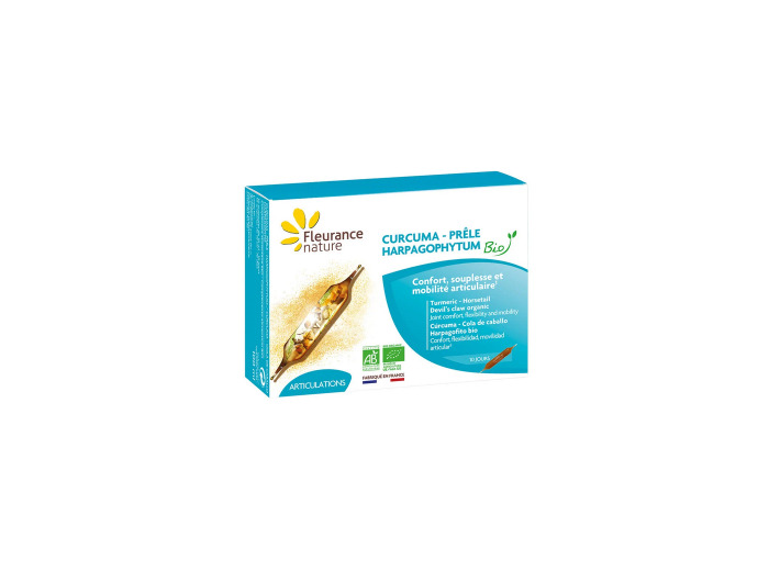 Curcuma Harpagophytum Prêle Bio 10 ampoules