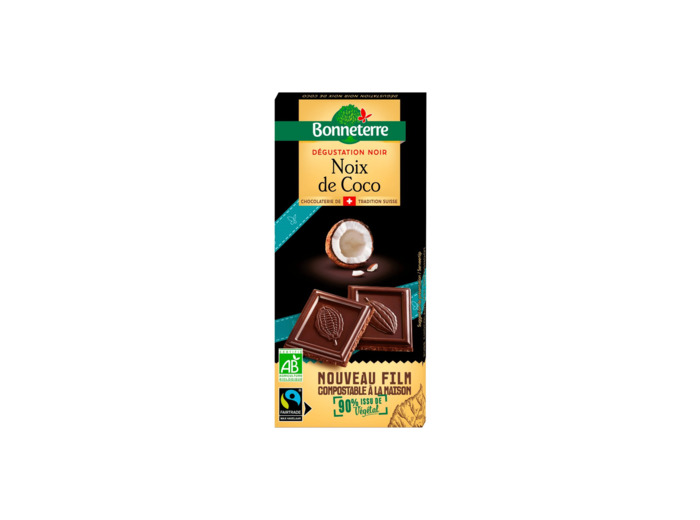 Chocolat Noir Noix de Coco Bio-90g-Bonneterre