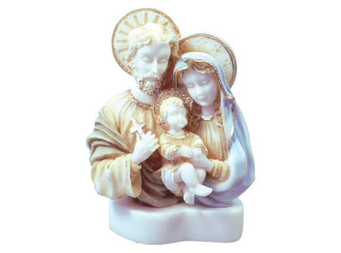 Ste Famille- Statue en albâtre 15cm -Couleur