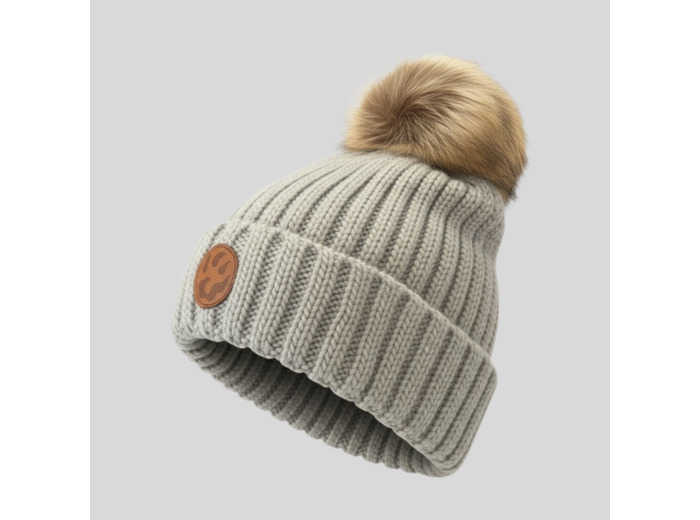 Bonnet à pompon en maille côtelée – Malabar Manufacture