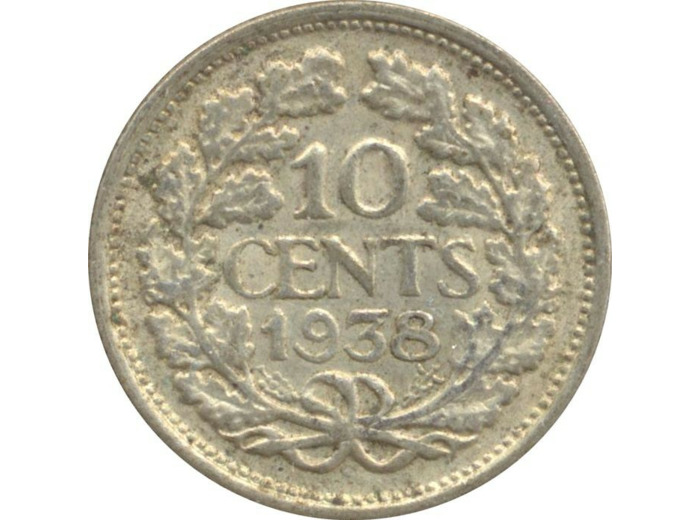 PAYS-BAS HOLLANDE 10 CENTS 1938 TTB N2