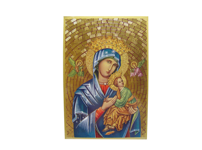 Plaquette Dorée 10x15,5cm - ND DU PERPETUEL SECOURS