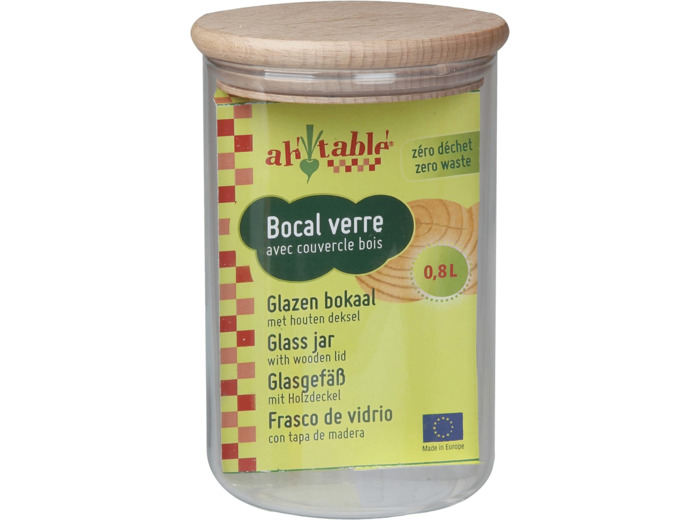 BOCAL VERRE BOIS 1.8L Ah Table