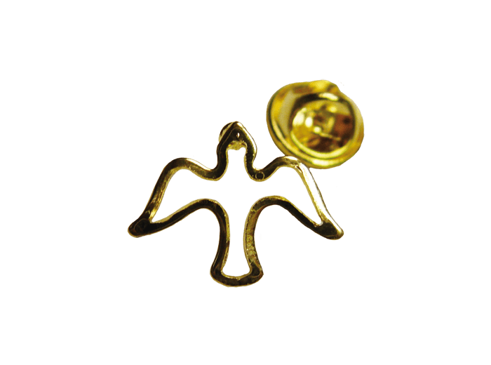 Pin's en Métal doré - Colombe Ajourée