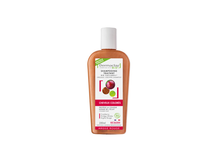 Shampoing traitant cheveux colorés Argile rouge sans sulfate 250ml