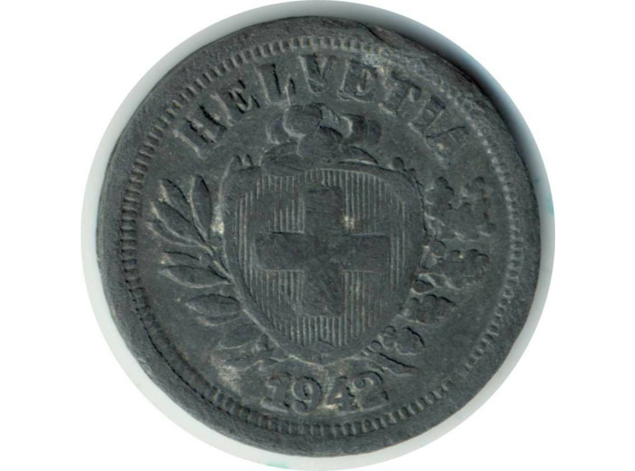 SUISSE 1 RAPPEN 1942 B TTB