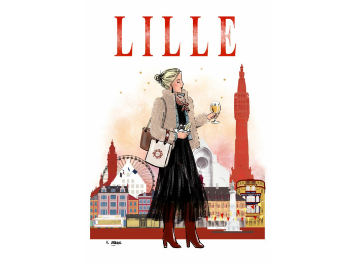 Lille  - affiche, carte