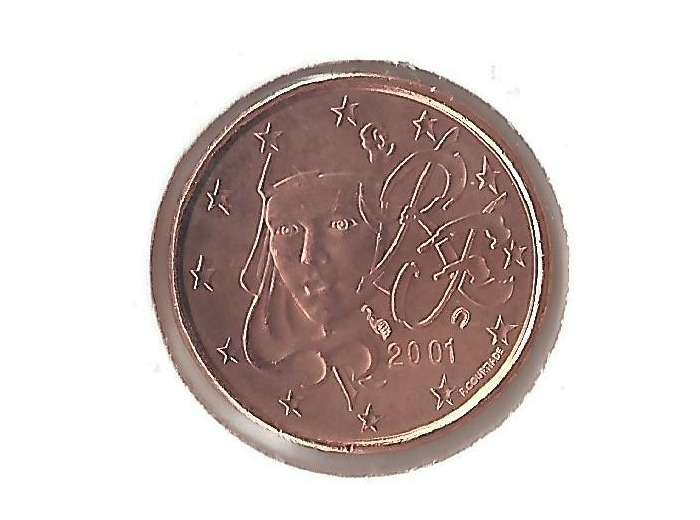 FRANCE 2001 1 CENTIME SUP-