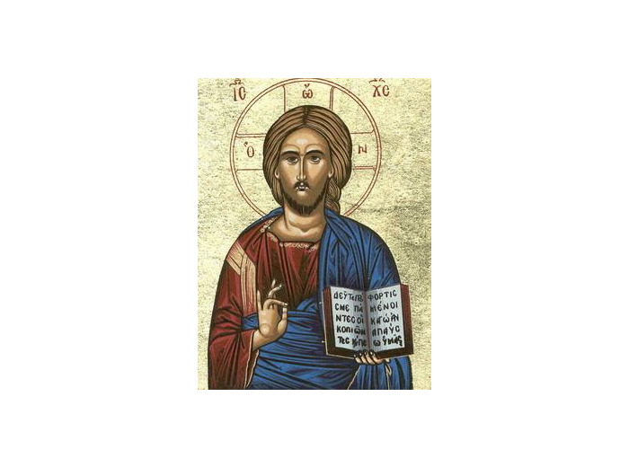 Icone sérigraphiée MDF   9*12 cm- CHRIST PANTOKRATOR
