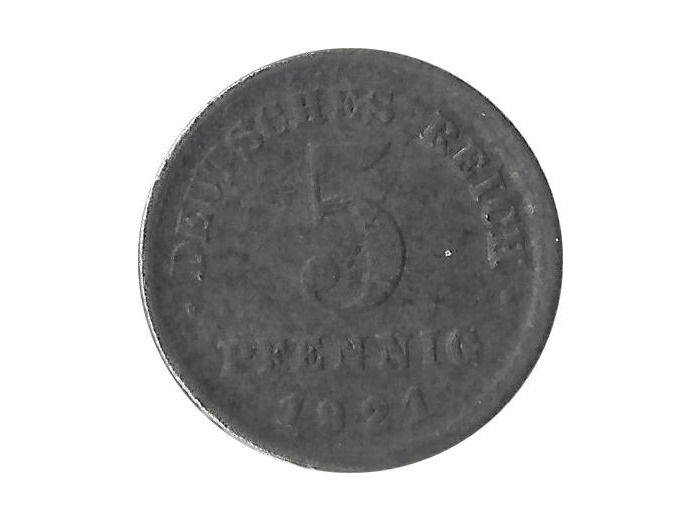Allemagne 5 PFENNIG 1921 F Etat TTB+