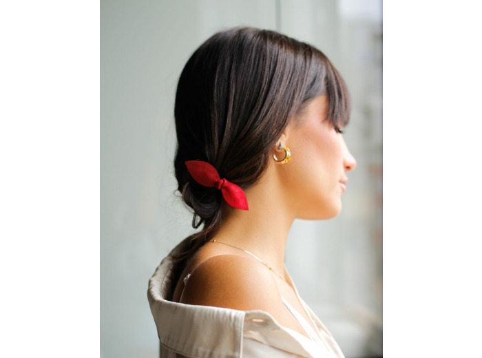 Elastique cheveux bijou Shatz Me Rouge Velours