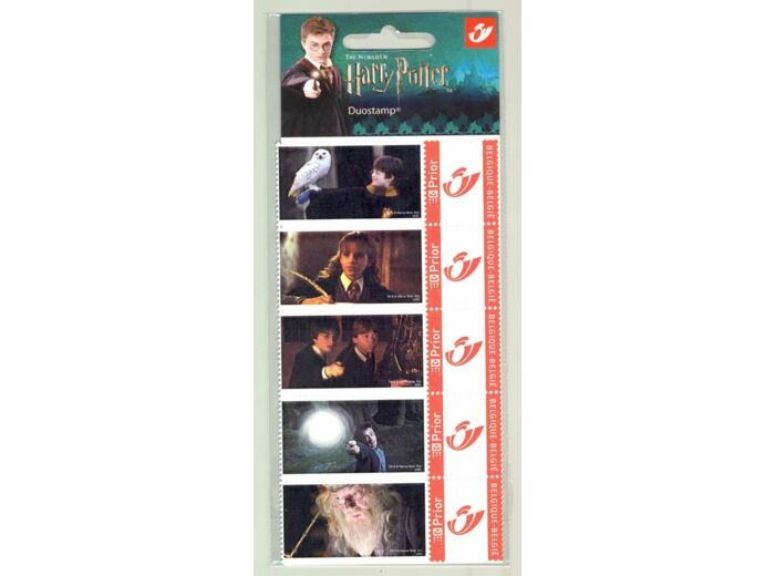 BELGIQUE 5 timbres personnalisés 2008 Harry Potter CHOUETTE DUOSTAMP