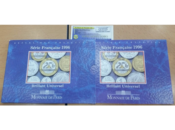 FRANCE 1996 coffret BU 10 monnaies de la 1 centime a 20 francs RARE