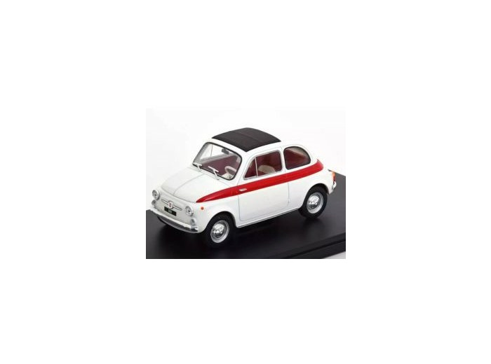 WhiteBox 1/24 - miniature Fiat 500 1960, rouge et blanche