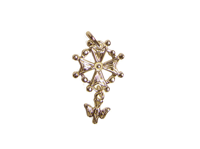 Croix Huguenote en Plaqué Or 12mm