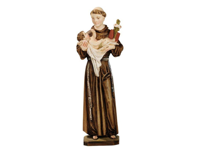 St Antoine 22cm polychrome- résine peinte main