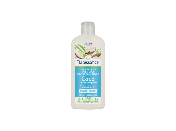 Shampooing extra doux usage fréquent coco et kératine végétale 250ml