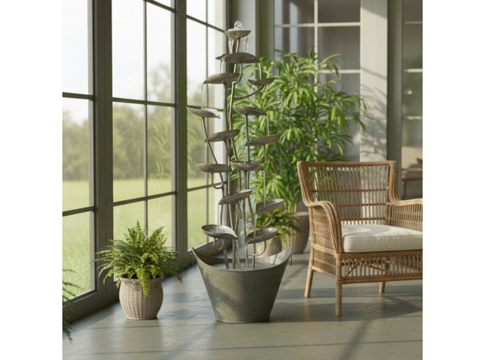 Grande fontaine à feuilles 44x14x101cm