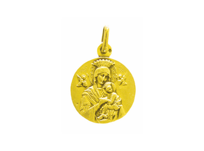 Médaille 18mm en Plaqué Or - ND PERPETUEL SECOURS
