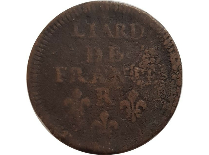 LOUIS XIV (1643-1715) LIARD DE FRANCE 1657 R (Nîmes) TB-