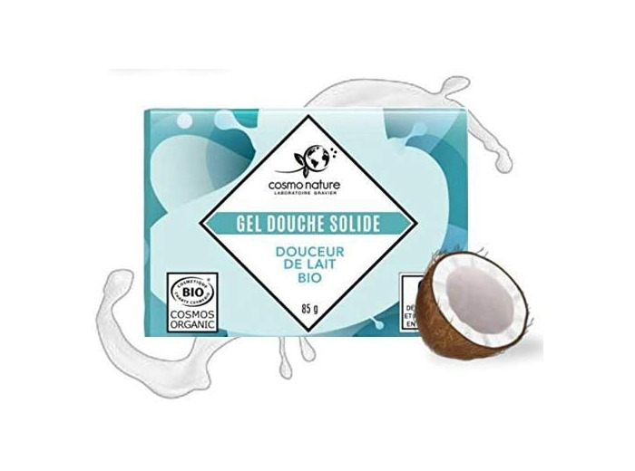 Gel douche douceur de lait solide 85g Cosmo naturel