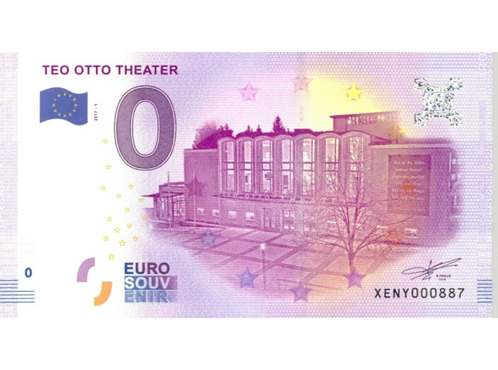 ALLEMAGNE 2017-1 TEO OTTO THEATER  BILLET SOUVENIR 0 EURO TOURISTIQUE NEUF