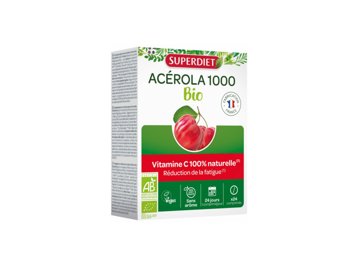 Acérola 1000 bio 24 comprimés