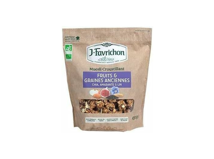 Muesli croustillant fruit graine anc450g J.Favrichon