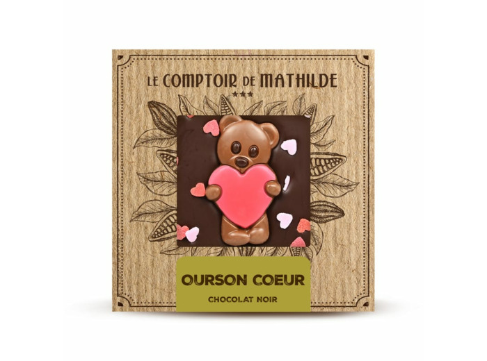 Tablette Cœur - Chocolat noir - 80G