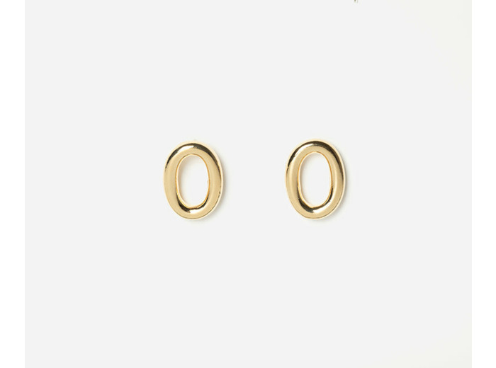 Boucles d'oreilles dorées lisses Solo - Petit Modèle