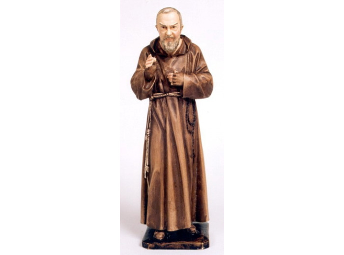 Padre Pio 20 cm Résine polychrome peinte main
