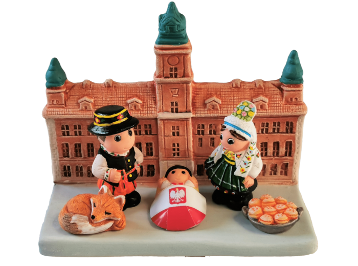 CRECHE en céramique BLOC 8x7cm- POLOGNE
