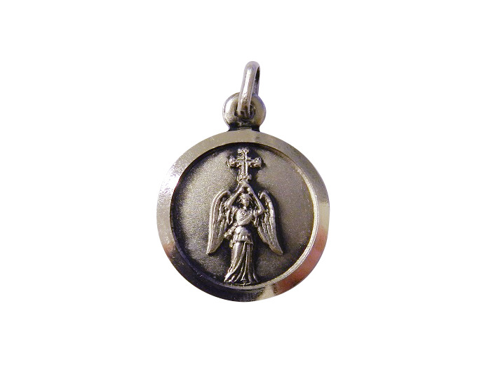 Médaille 17mm en Argent 925 - ANGE GARDIEN