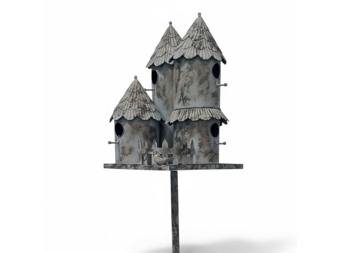 Nichoir oiseaux fer Tour 31x31x170cm