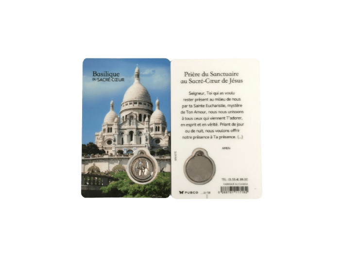 Carte-prière -Montmartre - BASILIQUE - FRANCAIS