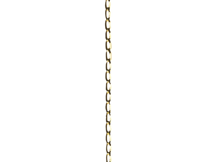 Collier 50cm en Plaqué Or - GOURMETTE CHEVAL