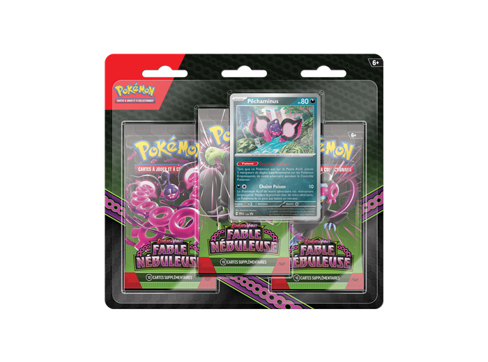 Pokémon EV65 : 3 Pack Carte promo Pêchaminus