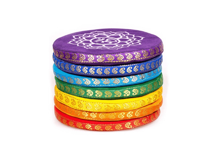 Coussins pour bols chantants set 7 chakras (grand)