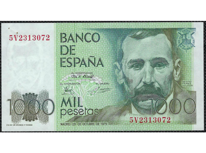 ESPAGNE 1000 PESETAS 23-10-1979 SERIE 5V SPL (W158)