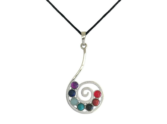 Pendentif Spirale 7 Chakras