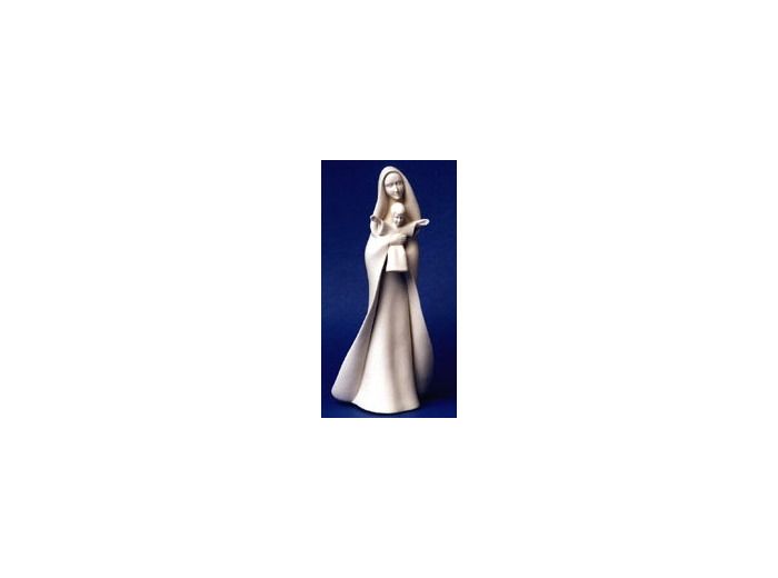 Vierge à l'enfant bras ouverts 27 cm porcelaine