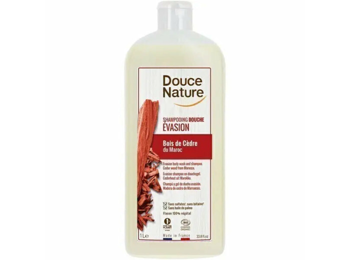 Shampooing douche évasion bois de Cèdre-1L-Douce Nature